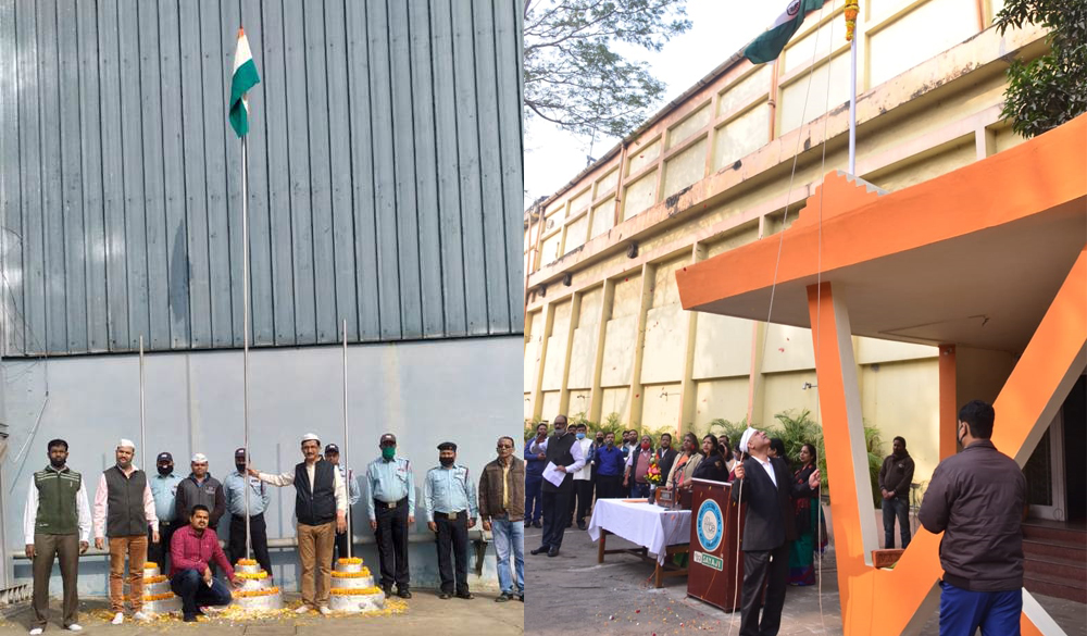 Flag Hoisting on the occasion of Republic Day on 26th January with full of patriotism at the Kumardhubi and Asansol Factory
